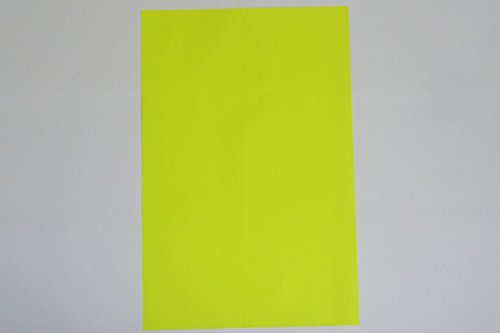 WKS Leuchtpapier NEON gelb DIN A1, 90g/qm 50 Bogen tagesleuchtfarben einseitig von WKS