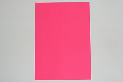 WKS Leuchtpapier NEON pink DIN A1, 90g/qm 50 Bogen tagesleuchtfarben einseitig von WKS