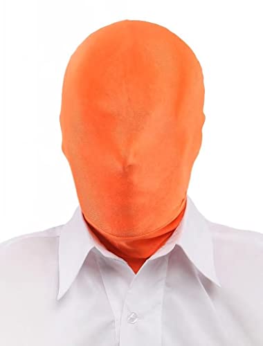 Vollabdeckende Spandex-Kapuzenmaske für Herren und Damen, Halloween-Kostüm (Orange) von WLHHBO