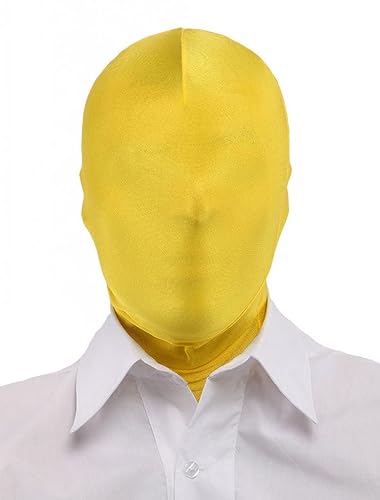 Vollabdeckende Spandex-Kapuzenmaske für Herren und Damen, Halloween-Kostüm (gelb) von WLHHBO