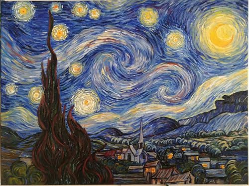 WLICCHS 5D Diamant Malerei Erwachsene Kinders, DIY Diamond Painting Starry Night, Diamant Painting Kunsthandwerk Stickerei Set für Home Wand Dekor, Rund Drill Full Kunst 30x40cm von WLICCHS