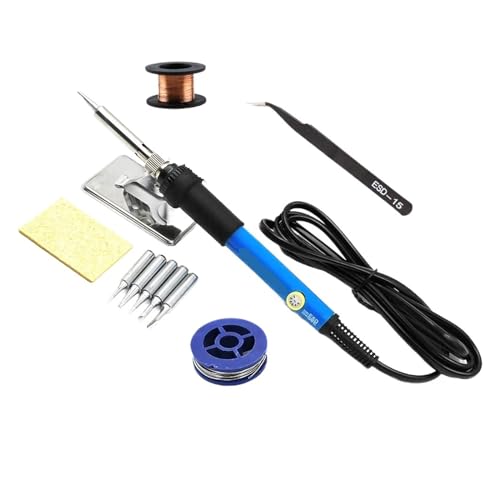 WLLKIY Elektrischer Lötkolben 60W Einstellbare Temperatur Schweißen Rework Solder Reparatur Tools Kit Sicher Und Stabil(Set-2) von WLLKIY