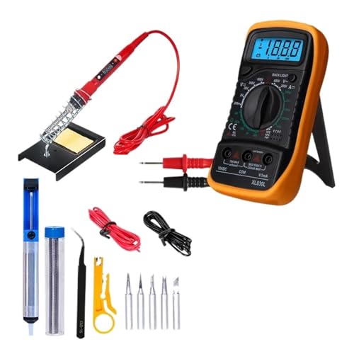 WLLKIY Elektrischer Lötkolben-Multimeter-Set Digitalanzeige Lötkolben-Kit 80W Stofftaschenset Sicher Und Stabil von WLLKIY