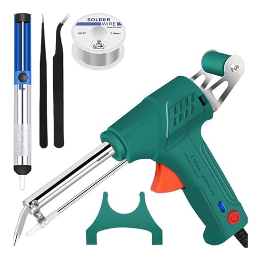 WLLKIY Hochleistungs-Handlötpistole for Auslöten Von Zinn Reparatursatz Lötpistole Mit Zinnzufuhr Handlötmaschine Sicher Und Stabil(Green5-piece Set) von WLLKIY