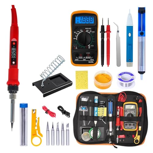 WLLKIY Lötkolben-Set, 80 W, Lötkolben-Set Mit Multimeter, Pumpe, Schweißwerkzeug-Sets, Elektrische Lötkolben Sicher Und Stabil von WLLKIY