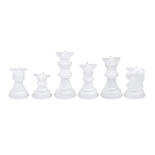 WLNEXT Schach-Set mit Schachbrettmuster aus Kunstharz in voller Größe, 3D-Schachkristall, Epoxid-Gussform für Kunsthandwerk von WLNEXT