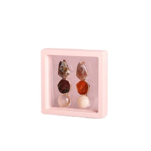 Pe-Folie AufhäNgebox 10 Stück Schmuckaufbewahrungsbox, 7 cm, 9 cm, 11 cm, Rosa, Gelb, Grün, Buntes Quadrat, 3D-Kunststoffmembran, Transparente Hülle, Verpackung FüR Schmuck Mehrzweck-Ring Und Armband- von WLTYSM