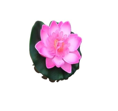 Teich Schwimmende Falsche Blumen 6PCS Lotus Künstliche Blume Schwimmende Gefälschte Lotus Pflanze Lebensechte Seerose Micro Landschaft for Teich Garten Dekor FüR Teich Pool Aquarium Dekoration(Gouache von WLTYSM