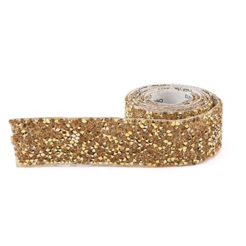 WLTYSM 1 Yard Diamantband, selbstklebend, Strass-Applikator, Applikator für Schuhe, Kleider, Dekoration, Rolle Diamantband von WLTYSM