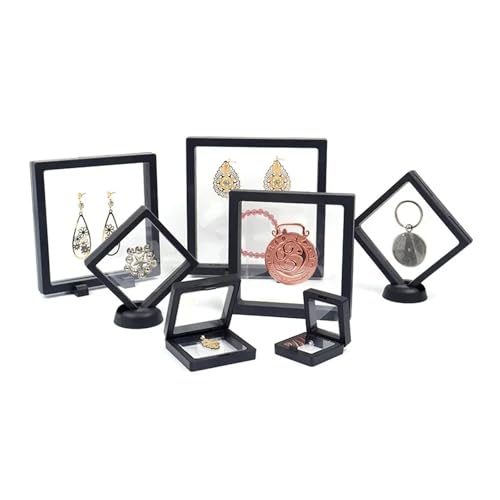 WLTYSM Pe-Folie AufhäNgebox PE Film Box Transparent Suspension Box Elastische Display Regal Kunststoff Schmuck Box 5 Teile/los FüR Schmuck Mehrzweck-Ring Und Armband-Verpackung(Black 5PCS,L 11x11cm) von WLTYSM