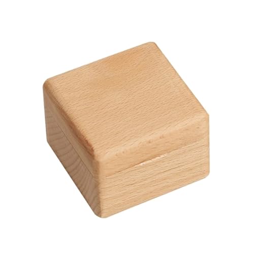 WLTYSM Ringschachtel Schmuckschatulle, Holz-Aufbewahrungsbox mit Schmuck for Sammeln, weicher Innenhalter, Einzel-/Doppelschlitz-Schmuck-Organizer im Vintage-Stil Ring Geschenkbcox(7HH601963-B) von WLTYSM