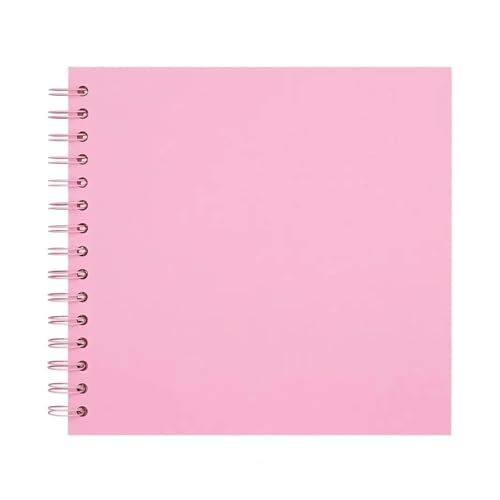 WLTYSM Scrapbook Fotoalbum Scrapbook-Fotoalbum aus Papier mit dicken Seiten, 7-Zoll-Scrapbook-Fotoalbum, Elegantes Doppeldraht-Fotoalbum for Hochzeiten Fotoalbum(Pink) von WLTYSM