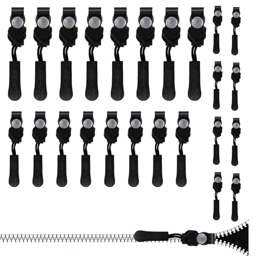 24 Stück Reißverschluss Reparatur Set,ReißVerschluss Zipper Ersatz für Reißverschlüsse Reparieren Universal Reißverschluss Fix Schraubenkopf Mit Gleitzähnen Verlängerung Befestigung,Einfach Bedienen von WLVinson