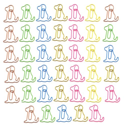 40 Stück Büroklammern,Motiv Bunt Büroklammern,Colourful Animal Design Paper Clips für Büro Schule Schreibwaren Dokumente Gift von WLVinson