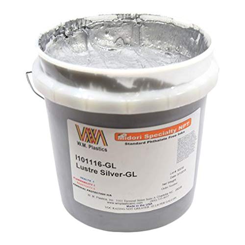 Glänzende silberfarbene Plastisol-Tinte, (Quart) von WM PLASTICS