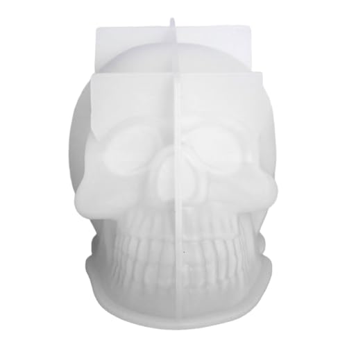 WMFASBAG 3D-Skelett-Kerzen-Silikonform, Epoxidharz-Gussform, Totenkopf-Silikonformen für Halloween und Ostern, Kerzenherstellung, Heimdekoration von WMFASBAG