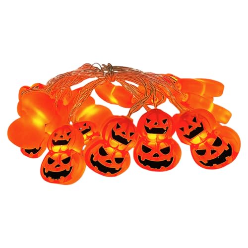 WMFASBAG Halloween-LED-Lichterkette, Hängelampe, batteriebetrieben, gruselige Lichterkette, 1,5 m, 10 LEDs, dekoratives Licht für Zuhause, Innen- und Außendekoration von WMFASBAG