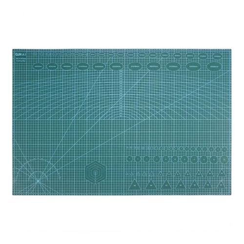 WMFASBAG Selbstheilende Schneidematte, Gitterschneidebrett, doppelseitige 3-lagige Schneideunterlage, 90 x 60 cm, rotierendes Schneidebrett zum Nähen, Quilten von WMFASBAG