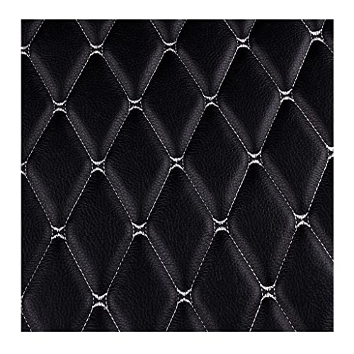 Möbelstoff Premium Bezugsstoff Zum Kunstleder Bestickter Lederstoff Autositzbezug Fahrzeugpolsterstoff Hintergrundwand Dekorationsmaterial - （1.6X1m/5.25X3.29ft）(Black 1,1.6X10m) von WMHHLS