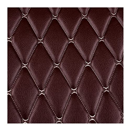 Möbelstoff Premium Bezugsstoff Zum Kunstleder Bestickter Lederstoff Autositzbezug Fahrzeugpolsterstoff Hintergrundwand Dekorationsmaterial - （1.6X1m/5.25X3.29ft）(Dark coffee,1.6X10m) von WMHHLS