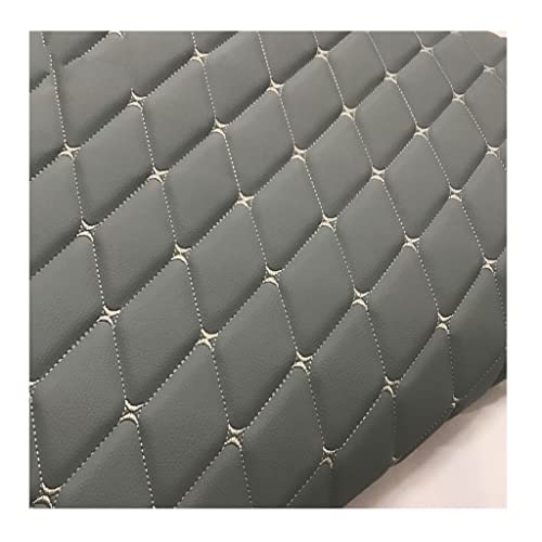 Möbelstoff Premium Bezugsstoff Zum Kunstleder Bestickter Lederstoff Autositzbezug Fahrzeugpolsterstoff Hintergrundwand Dekorationsmaterial - （1.6X1m/5.25X3.29ft）(Gray,1.6X10m) von WMHHLS