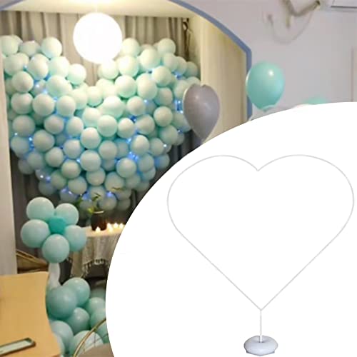 Ballon Kreis Rahmen Kit,Ballon Hoop Ständer Luftballons Garland Kit Ballon Bogen Rahmen Ballon Girlanden Halter für Hochzeit Geburtstagsfeier Dekoration Party Dekor (150cm Herzballonhalter mit Sockel) von WMLBK