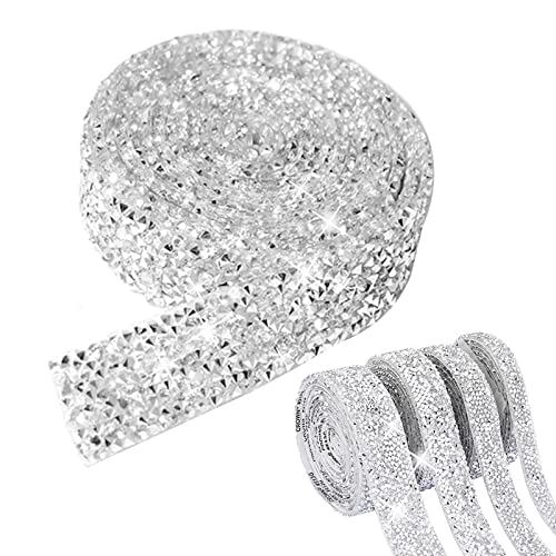 Strassband, selbstklebende Diamantbandstreifen, Kristall-Strass-Aufkleber, DIY-Dekoration, Strassstreifen (3 cm, 2 Yards) von WMLBK