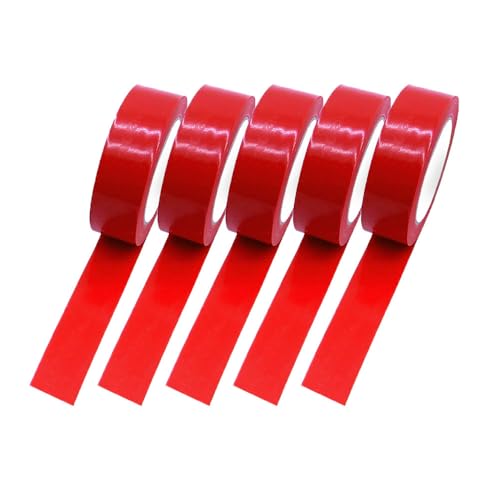 Isolierband – 16 mm x 10 m – feuchtigkeits- und hitzebeständiges Klebeband, starke Selbsthaftung aus PVC, vielseitiges elektrisches Isolierband für elektrische Leitungen, DIY-Elektroband rot 5pcs von WMXZHJ