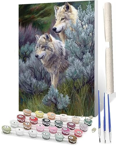 WMZPOY Malen Nach Zahlen Erwachsene DIY Handgemalt Ölgemälde Kit für Erwachsene und Anfänger, Paint by Numbers Tiere süßes Mädchen 080 Home Haus Deko 40 x 50 cm von WMZPOY