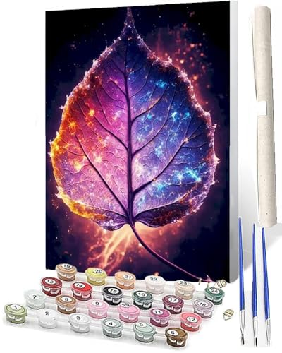 WMZPOY Malen Nach Zahlen ErwachseneMalen Nach Zahlen Mit Pinseln und Acrylfarbe Fantasieblätter DIY Set Basteln Erwachsene mit Pinseln und Acrylfarben für Home Decor40x50cm von WMZPOY