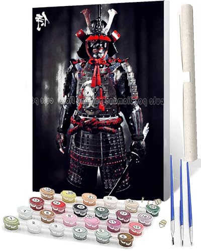 WMZPOY Malen Nach Zahlen ErwachseneMalen Nach Zahlen Mit Pinseln und Acrylfarbe Japanische Kampfsportrüstung 036 DIY Set Basteln Erwachsene mit Pinseln und Acrylfarben für Home Decor40x50cm von WMZPOY