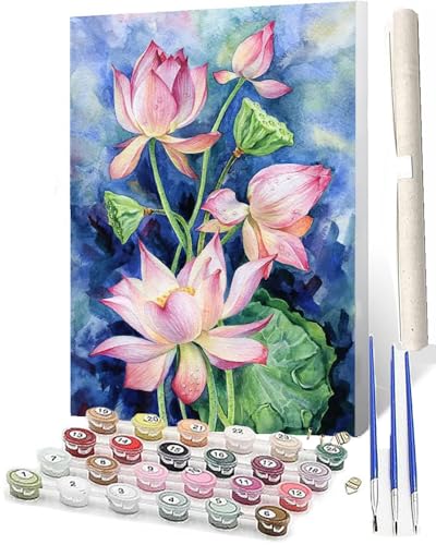 WMZPOY Malen Nach Zahlen ErwachseneMalen Nach Zahlen Mit Pinseln und Acrylfarbe Pflanzen Sie bunte Blumen 014 DIY Set Basteln Erwachsene mit Pinseln und Acrylfarben für Home Decor40x50cm von WMZPOY