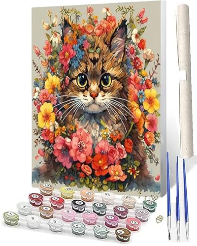 WMZPOY Malen nach Zahlen Erwachsene DIY Malen nach Zahlen Set ohne Rahmen inklusive Pinsel und Acrylfarben Blumenfahrrad 094 DIY für Home Wall Decor 40 x 50cm Rahmenlos von WMZPOY