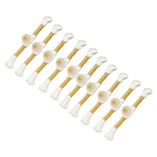 10 Pack Exquisites Weiße Perlenknöpfe Elegante Handgefertigte Perlenknotenknoten Für Hochzeiten Und Ereignis von WNXGNHO