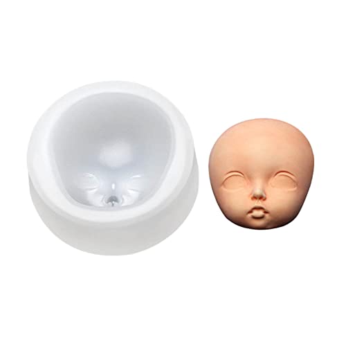 Puppenkopf Gesichtsform Silikon Babygesicht Babykopfformen Babyparty Fondant Kuchenform Ton Seife Harz Schokoladenform von WNXGNHO