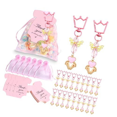 WNXGNHO 20pcs Handgefertigte Schlüsselanhänger Und Blindkarten Für Babypartys Und Partydekorationen Geburtstagsfeier Präsentiertes Souvenir von WNXGNHO