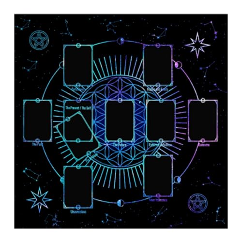 WNXGNHO Quadratische Tischdecke Tarot Altars Tuch Brettspiel Pad Astrologische Orakel Tischdecken Kartenmatte Wahrsagerei Tischdecke von WNXGNHO