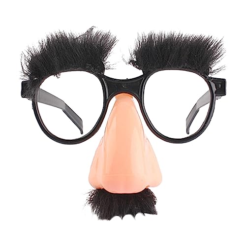 Lustige Brille mit Nase Lustige Augenbrauen Schnurrbart Perfekte Partygeschenke Lustige Foto-Requisiten Neuheit Halloween Party Brillen Partygeschenke Cosplay Kostüm Brille von WOBBLO