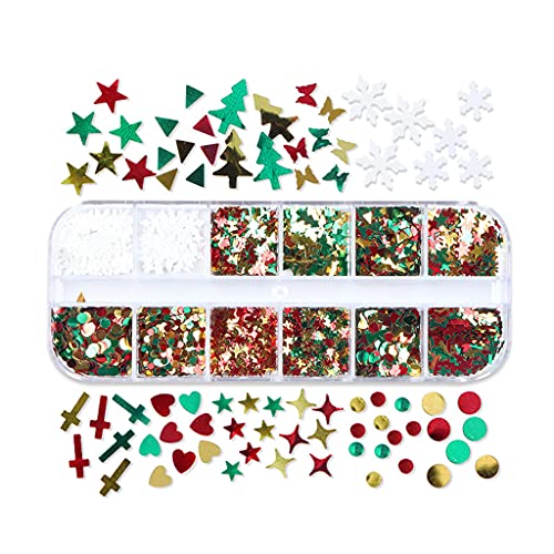 12 Gitter Weihnachten Schneeflocke Weihnachten für Frauen Mutter Dekoration in Handyhüllen Brieftasche von WOEIFGV