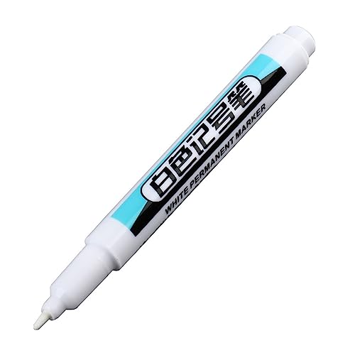 4 Stück Marker auf Ölbasis Stift Lange Nase Marker Schnelltrocknend Lackstifte Weiß Marker Permanent Marker für Metall Glas von WOEIFGV