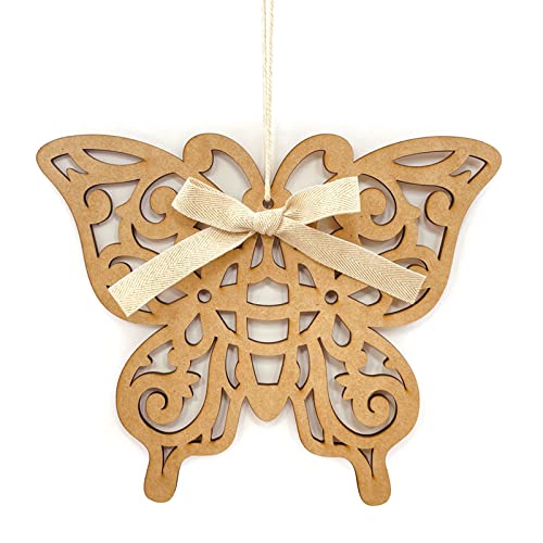 Dekorationen Holzausschnitte Blume für Schmetterlinge Ornamente Hängende Anhänger Home Party Decor von WOEIFGV