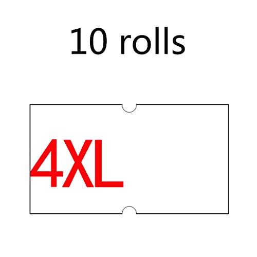 Etiketten-Rollen, 22 mm x 12 mm, Weiß, für W/Linien, Gelb, Rot, 10 Stück von WOEIFGV