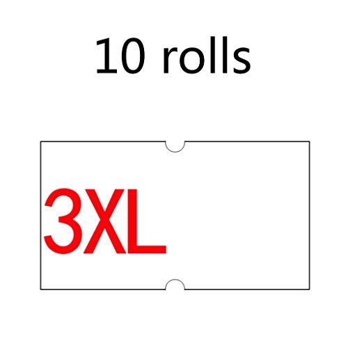 Etiketten-Rollen, 22 mm x 12 mm, Weiß, für W/Linien, Gelb, Rot, 10 Stück von WOEIFGV