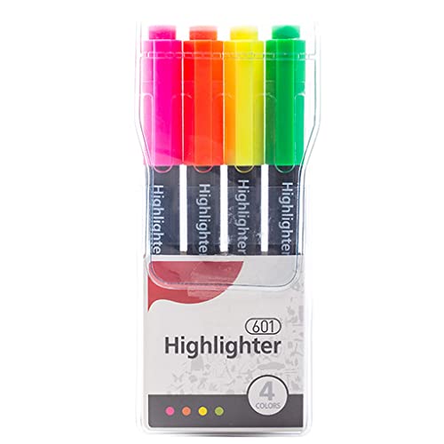 WOEIFGV Mehrzweck-Textmarker, 4 Farben, 6 Farben, Marker, Spitze, giftig, farbiger Marker, Stift für Notizen, Ausmalen von WOEIFGV
