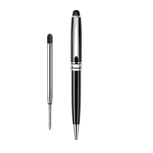 WOEIFGV Modischer Metall-Kugelschreiber, offen, 0,5 mm, feine Spitze, schwarz, für glattes Schreiben, für Schule, Büro, H von WOEIFGV