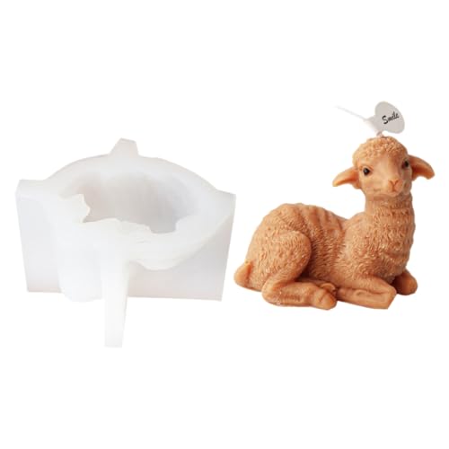WOEIFGV Realistische kleine Schaf-Kerzenform, Epoxid-Ornament-Form, handgefertigter Schmuck für Tierliebhaber und Aromatherapie-Enthusiasten von WOEIFGV