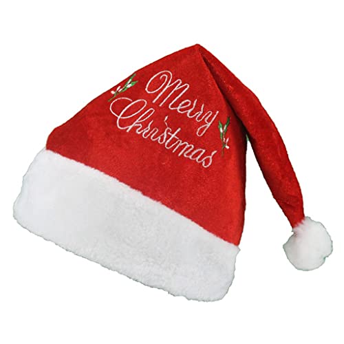 WOEIFGV Weihnachtsmütze, Weihnachtsmannmütze, Stickerei, Weihnachtsmannmütze, Unisex, Erwachsene, Neujahr, Festliche Kostümparty, Hüte von WOEIFGV