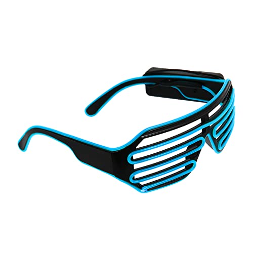 WOFASHPURET 1 Paar Shutter Brille LED Leuchtbrille Leuchtende Brille Party LED Brille Leuchtende Brille Blinkende Linie Leuchtende Brille Party Requisite Blinkende Brille Kostüm von WOFASHPURET