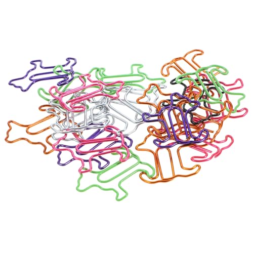 WOFASHPURET 1 Satz Büroklammer Für Welpen Dekorative Banknotenklemme Büroklammern Schreibtischzubehör Für Studenten Office-dokumentenklammern Rostfreier Stahl 60st von WOFASHPURET