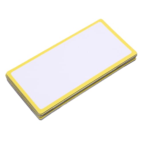 WOFASHPURET 10st Magnetische Namensaufkleber Magnetische, Trocken Abwischbare Etiketten Message-board-etiketten Etiketten Zur Kennzeichnung Von Lebensmittelnamen Beschichtetes Papier Yellow von WOFASHPURET